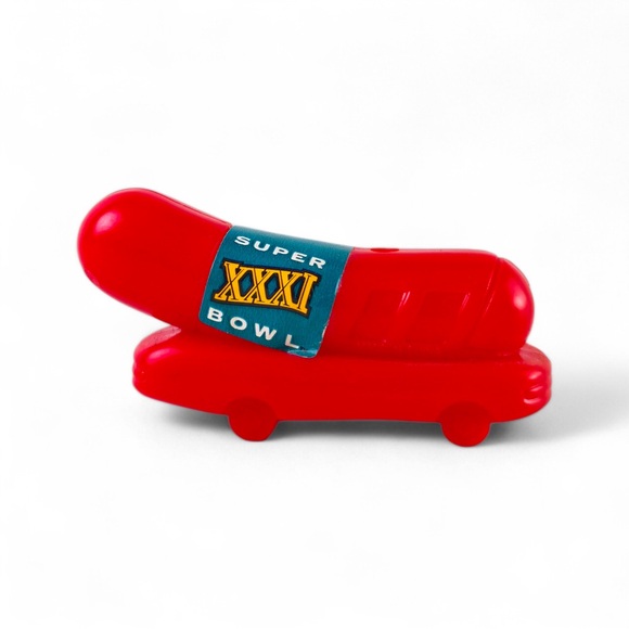 Vintage Oscar Mayer Wienermobile Super Bowl XXXI Plastic Whistle / Toy - Picture 4 of 6